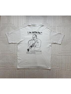 Vintage Jerzees The American Rag Jazz Graphic Polo Shirt 90s